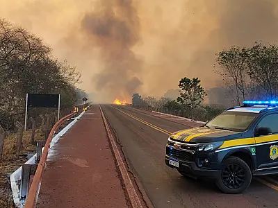 Motoristas devem ter atenção redobrada nas rodovias em áreas de incêndio
