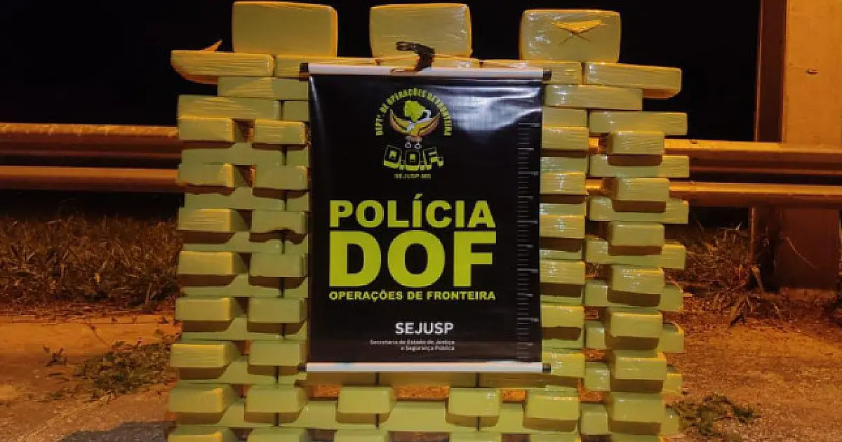 Casal é preso com 103 kg de cocaína na BR 262