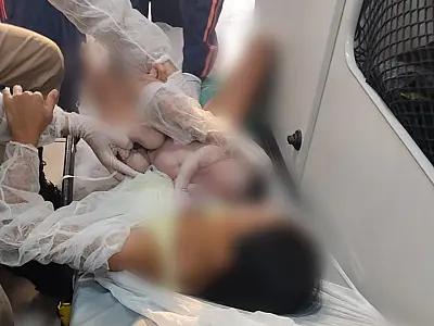 Bebê nasce em viatura dos Bombeiros à caminho da maternidade