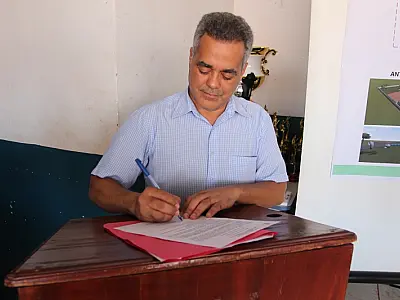 Assinada ordem de serviço da reforma e ampliação da Escola Municipal Nelson Mangabeira
