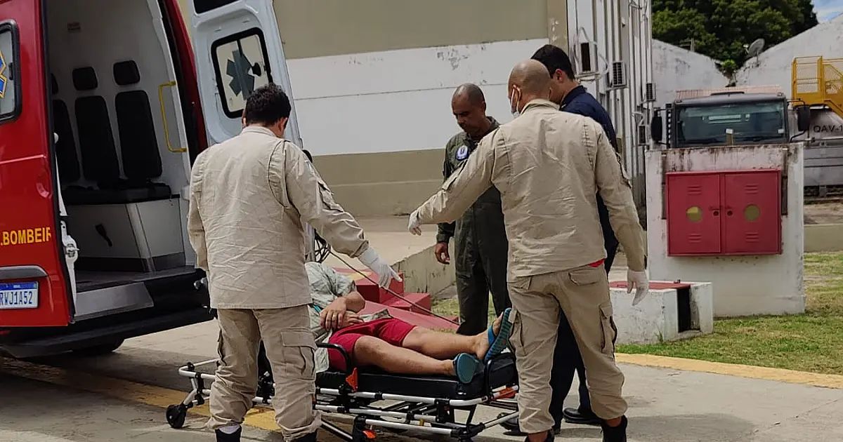 Resgatado por helicóptero, trabalhador rural pode ter sofrido três fraturas