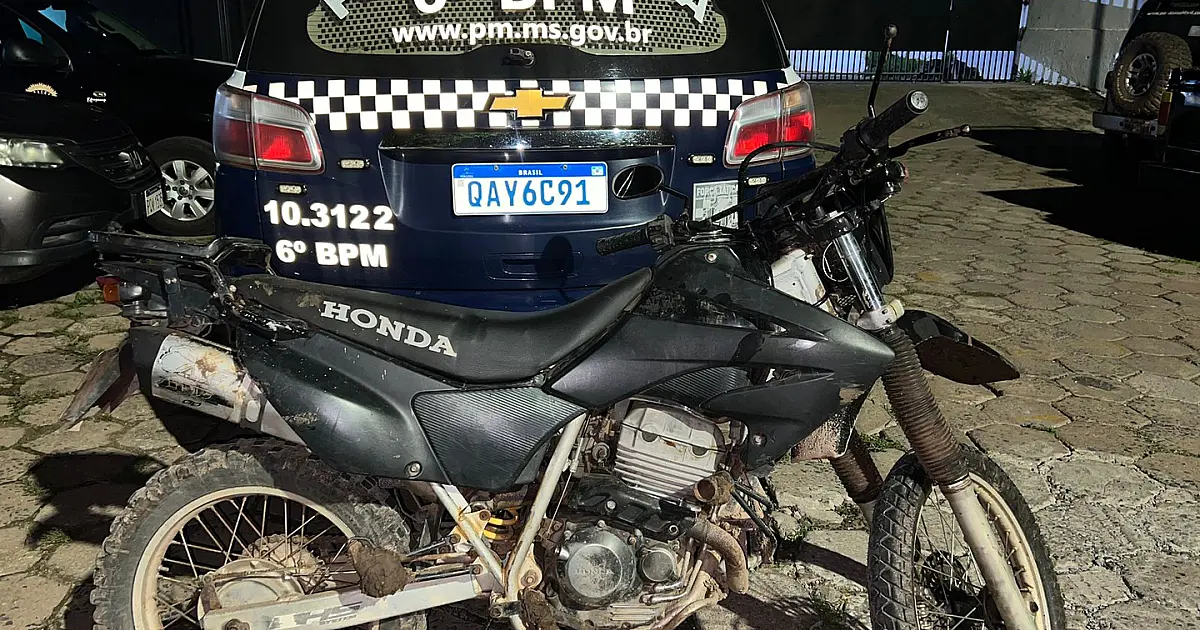 Moto é recuperada e autor é preso em Corumbá