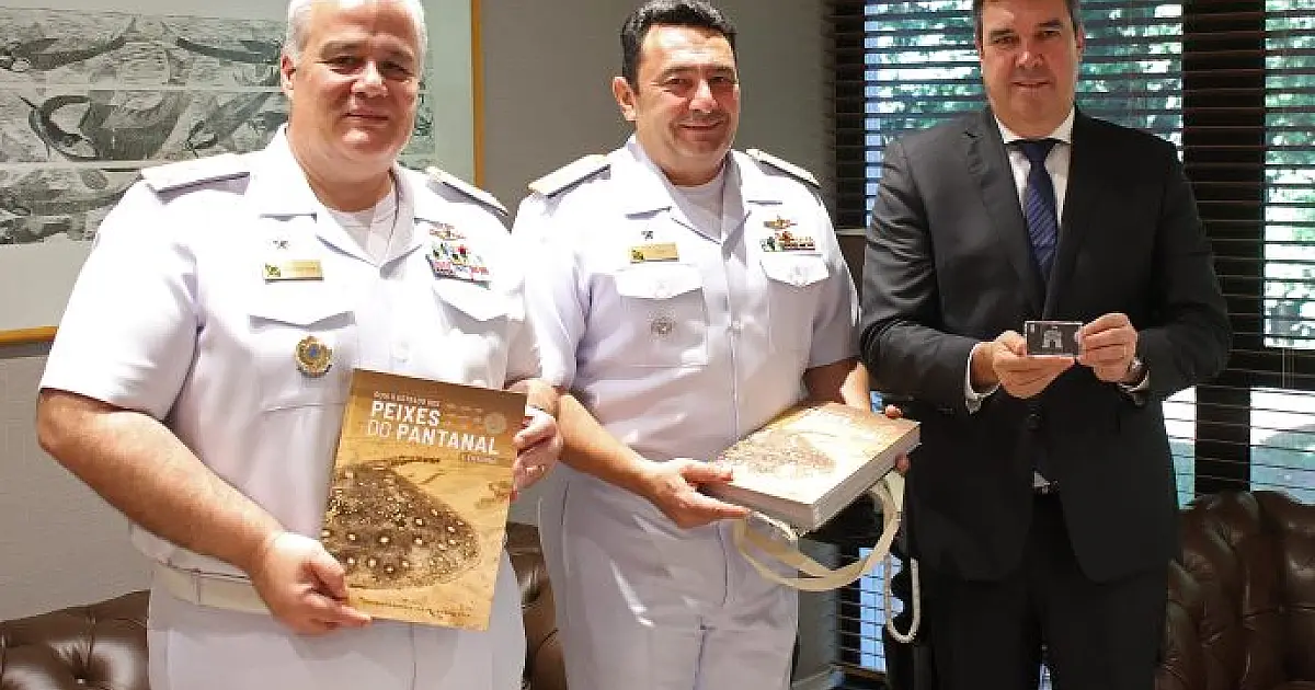 Riedel recebe novo comandante do 6&ordm; Distrito Naval de Ladário e renova parcerias com a Marinha