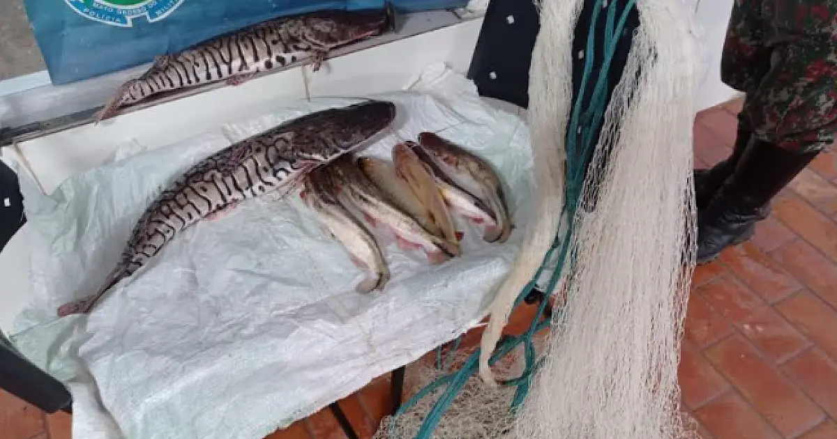 Homem é preso em flagrante com pescado e petrechos proibidos no rio Taquari