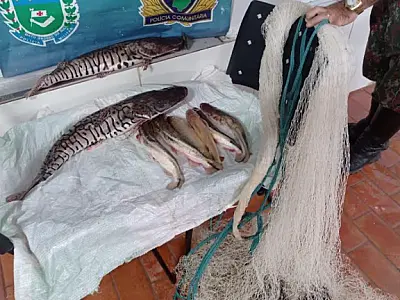 Homem é preso em flagrante com pescado e petrechos proibidos no rio Taquari
