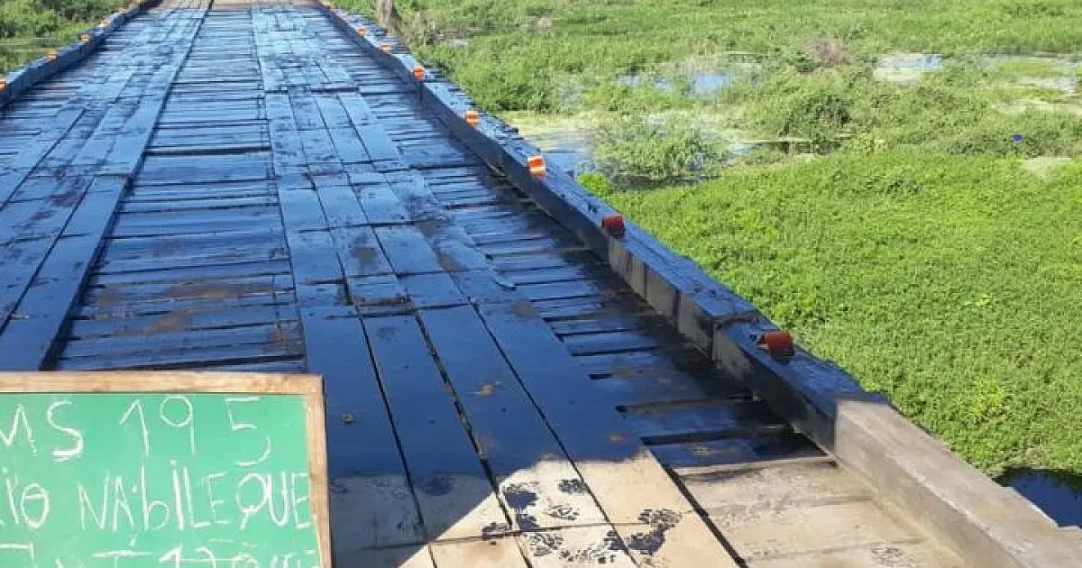 Manutenção na ponte sobre o rio Nabileque encerra seis dias antes do previsto