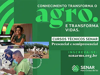 Inscrições abertas para cursos técnicos gratuitos presenciais e semipresenciais do Senar