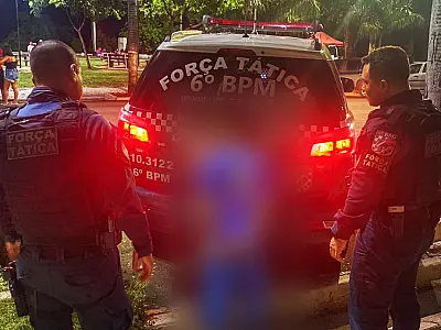 Indivíduo é preso horas depois de tentar esfaquear rapaz no Poliesportivo