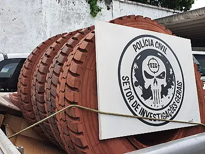 Autor preso confessa esconderijo de pneus e celulares furtados em Corumbá