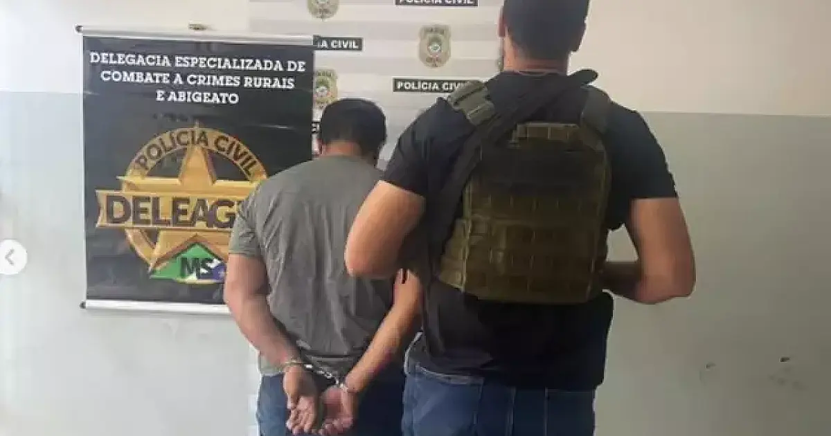 Foragido por morte no Pernambuco é capturado em fazenda de Corumbá