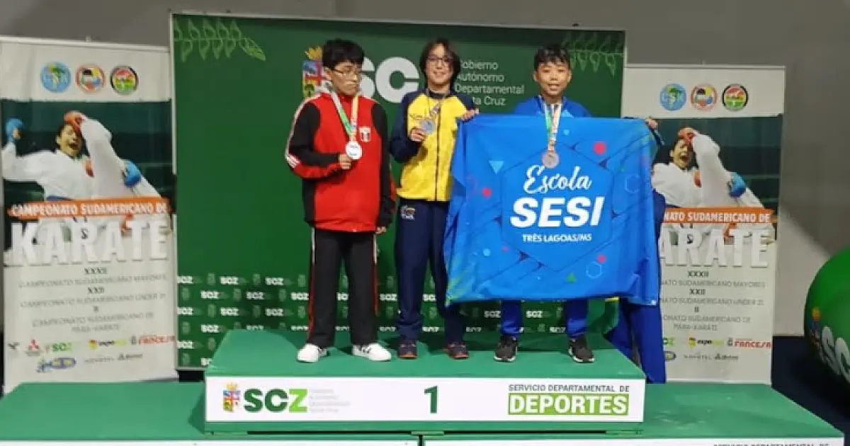Estudante de MS conquista bronze no Sul-Americano de karatê na Bolívia