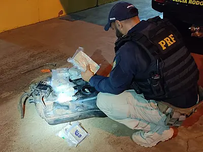 Casal é preso com 35 quilos de cocaína escondida no tanque de combustível