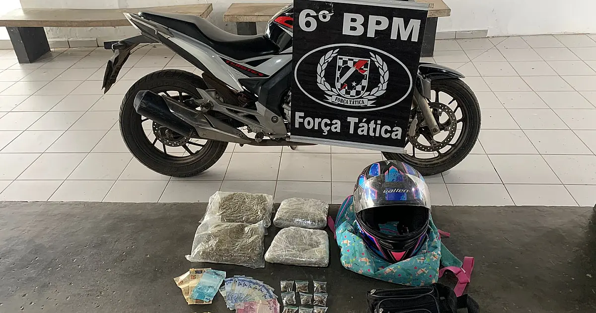 Casal é preso com 2kg de maconha e dinheiro da venda de drogas