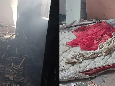 Casa abandonada pega fogo em Corumbá