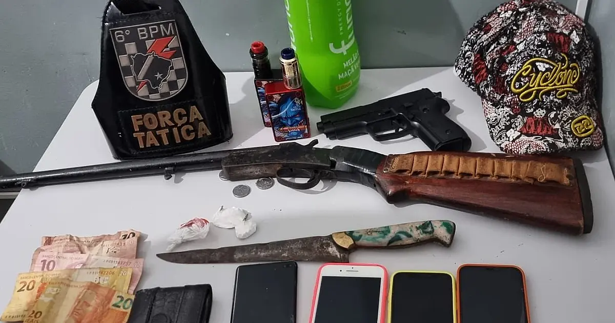 Autores de disparos contra família no Popular Nova são presos com arma de fogo e drogas