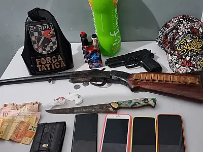 Autores de disparos contra família no Popular Nova são presos com arma de fogo e drogas