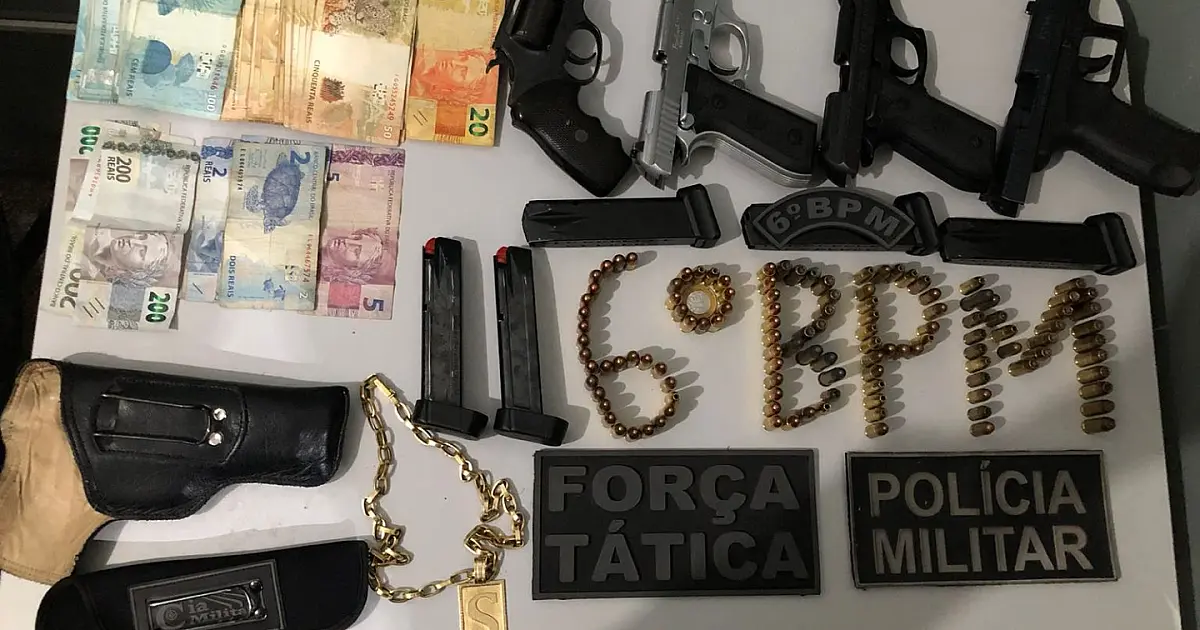 PM prende autores por porte ilegal de arma de fogo