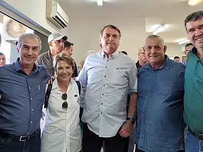 Riedel acompanha Bolsonaro na visita a Campo Grande