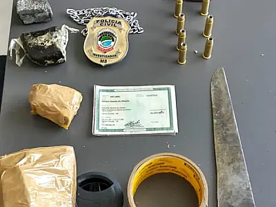 Foragido é recapturado com drogas, arma e munições