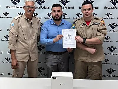 Drone doado pelo Receita Federal tem diversas funcionalidades para os Bombeiros