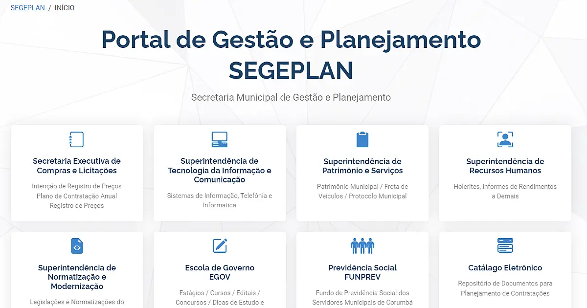 Portal de Gestão e Planejamento reúne serviços e amplia transparência em Corumbá