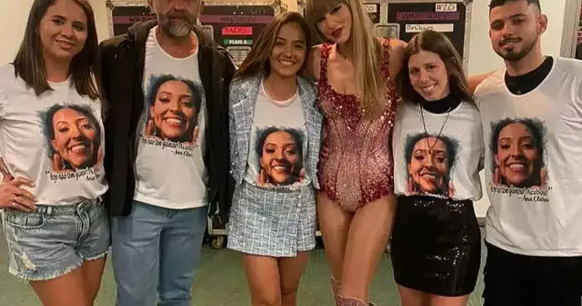 Taylor Swift recebe família de Ana Clara no camarim em último show no Brasil