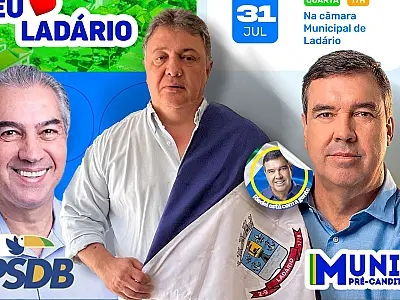 Convenção que vai anunciar candidatos do PSDB em Ladário será dia 31 de julho