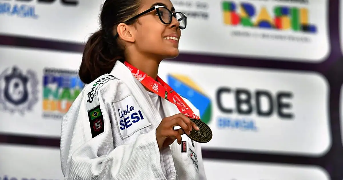 Judoca de Corumbá conquista medalha de bronze nos Jogos Escolares Brasileiros