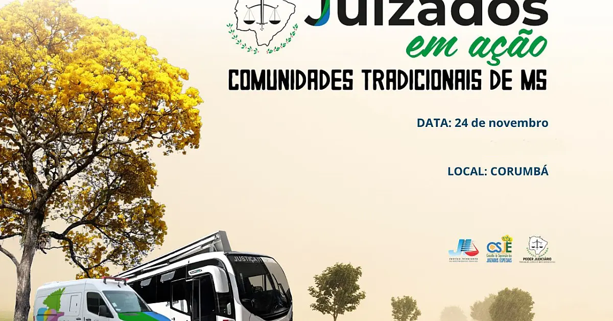 Corumbá recebe projeto 'Juizados em Ação' nesta sexta e sábado