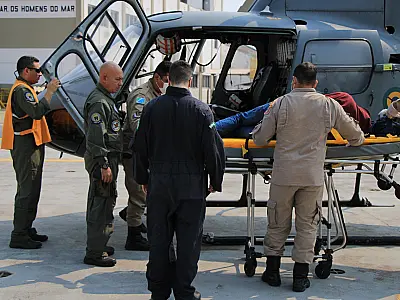 Jovem é resgatado por helicóptero após sofrer queda de cavalo no Paiaguás