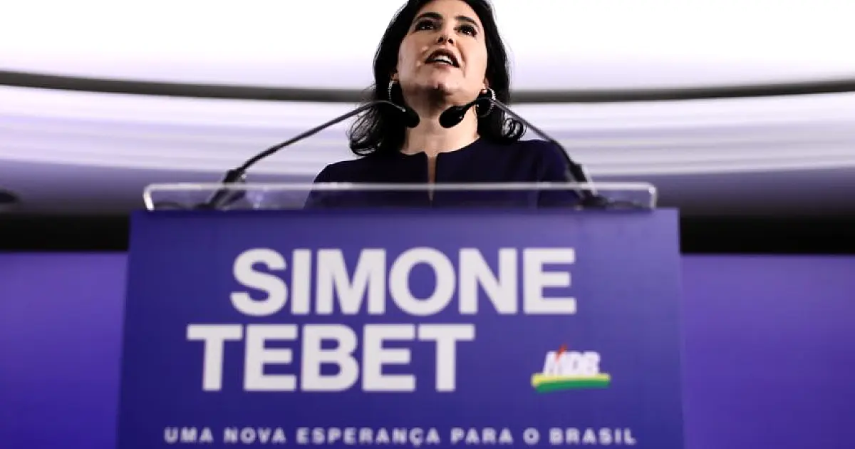 Simone Tebet é lançada como pré-candidata do MDB pela Presidência da República