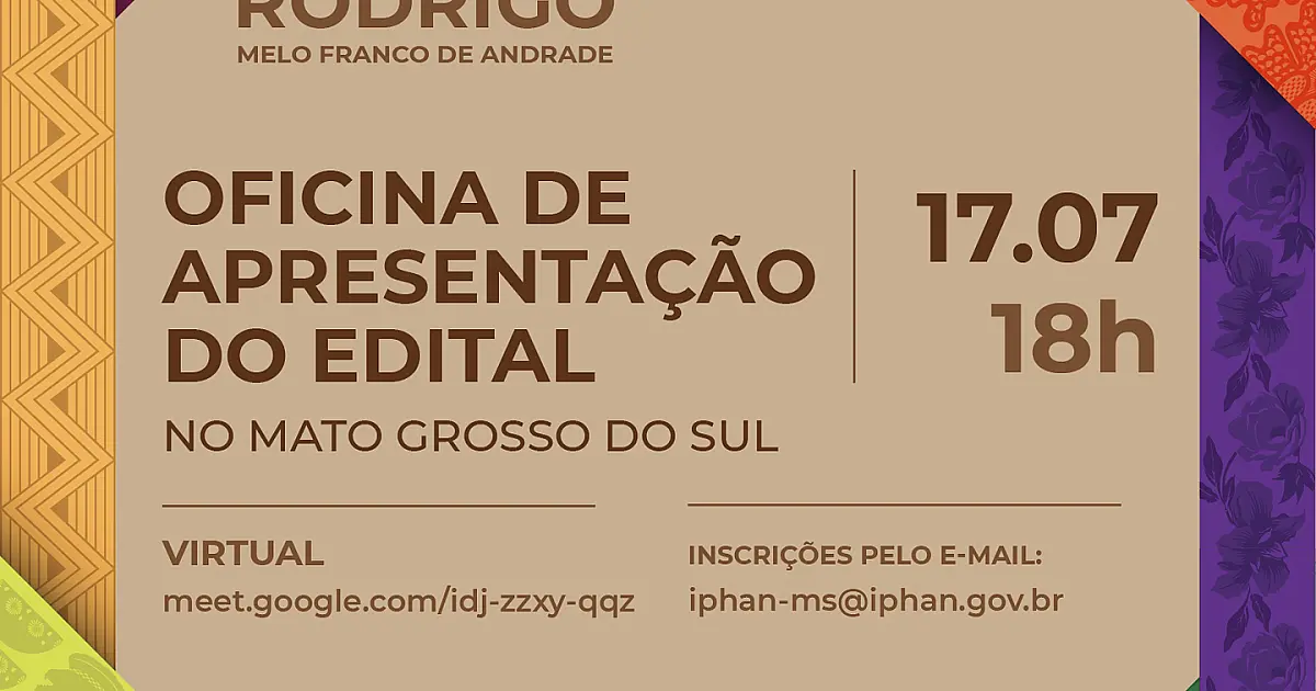 Iphan realiza oficina de divulgação do Prêmio Rodrigo no Mato Grosso do Sul