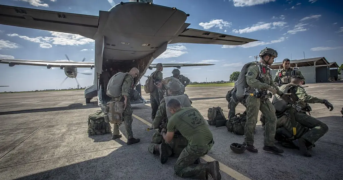 FAB utiliza aeroporto de MS para treinamento militar com participação da Guarda Aérea de Nova Iorque