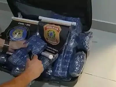 Passageira de MS é presa no aeroporto de Fortaleza com mala recheada de drogas