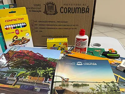 Corumbá inicia distribuição de kits escolares para rede municipal
