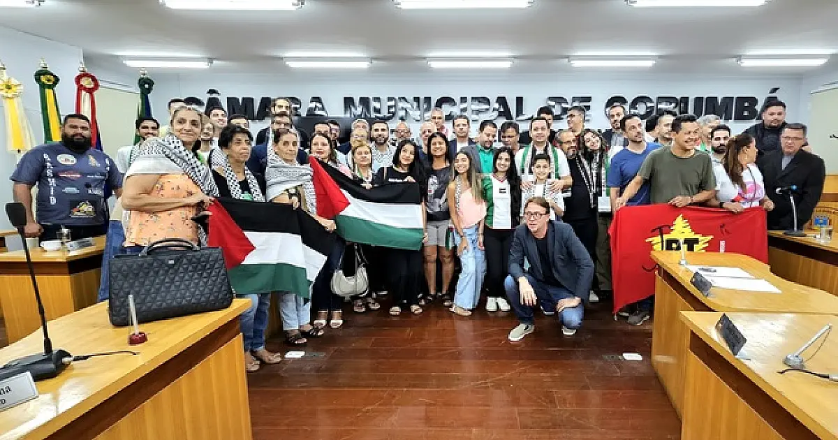 Comunidade palestina de Corumbá recebe apoio de vereadores pelo fim da guerra em Gaza