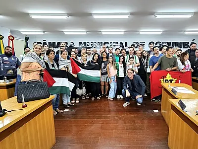 Comunidade palestina de Corumbá recebe apoio de vereadores pelo fim da guerra em Gaza