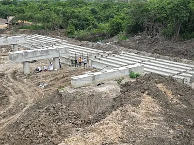 Com 70% dos trabalhos concluídos, avança a construção das novas pontes em Porto Esperança