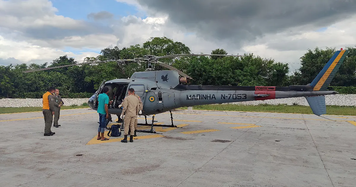 Morador do Paiaguás é resgatado por aeronave médica
