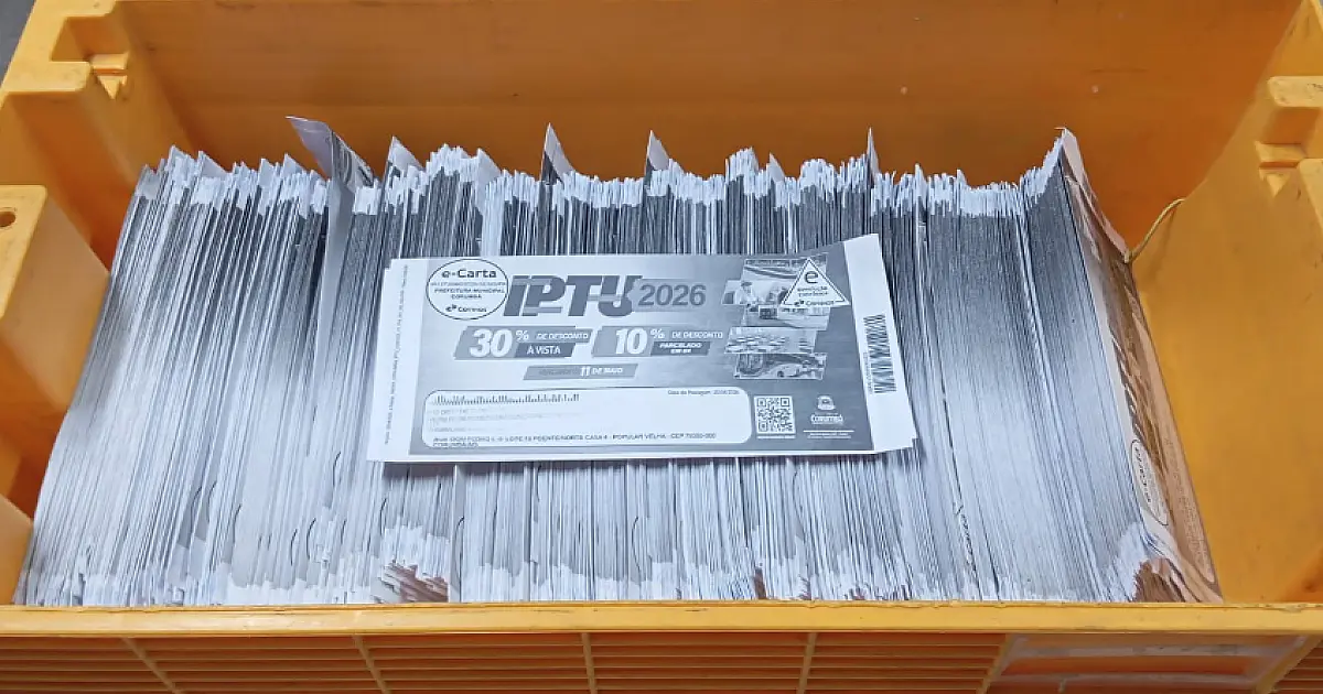 Terceira parcela do IPTU 2026 vence na próxima sexta-feira, dia 10
