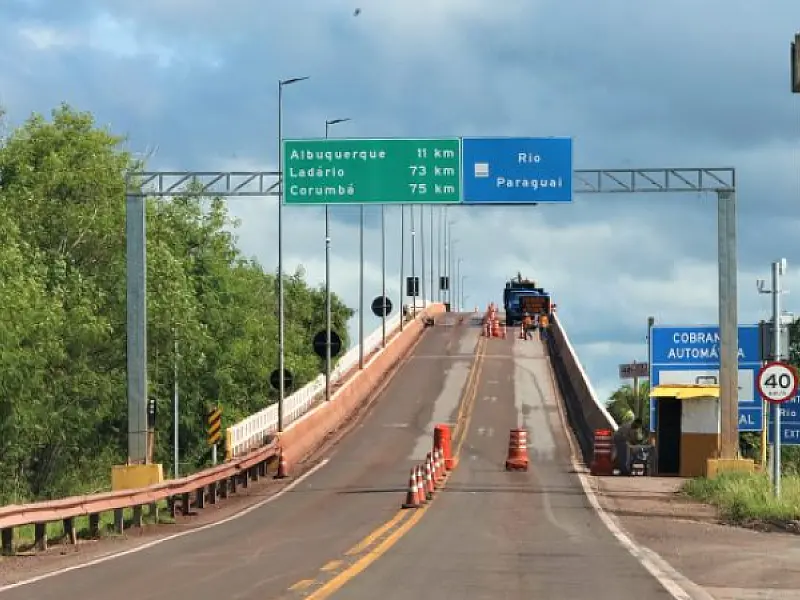 Interdição na ponte sobre o rio Paraguai inicia neste fim de semana