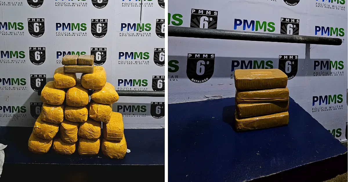 Dois bolivianos são presos com mais de 21 kg de drogas na rodoviária de Corumbá