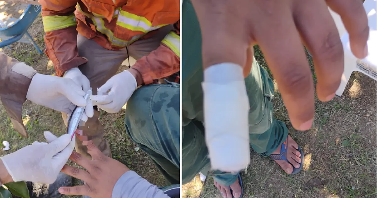 Pescador acidentado com anzol é socorrido no Pantanal