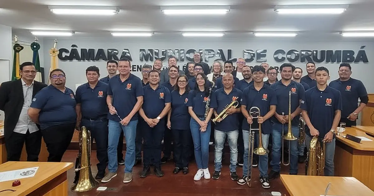 Tradicional Banda Manoel Florêncio recebe homenagem por trajetória cultural em Corumbá