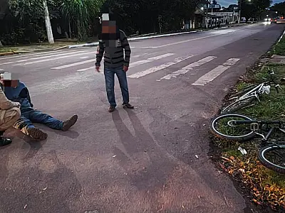 Ciclista é atropelado por carro boliviano em Corumbá