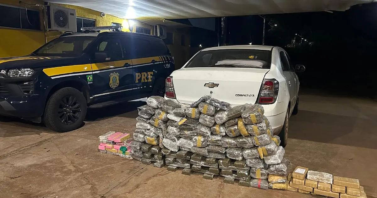 Casal com bebê de dois meses é preso com 132 kg de drogas na BR-262