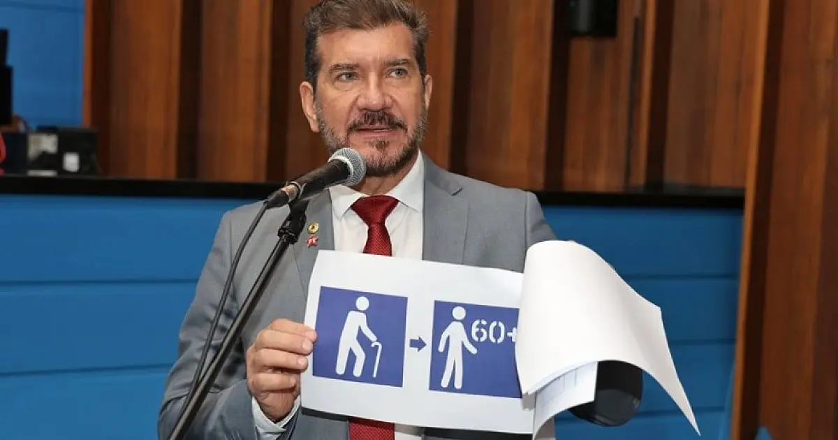 Nova lei em MS determina substituir pictograma de 60+ com pessoa curvada