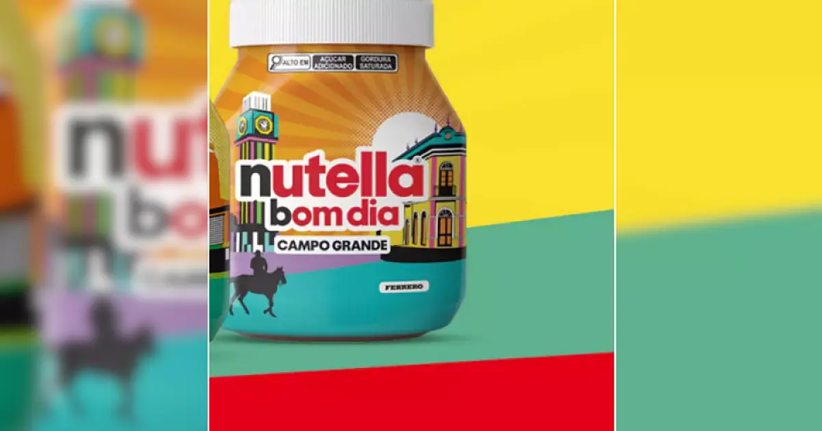 Campo Grande vira arte e estampa embalagem especial da Nutella