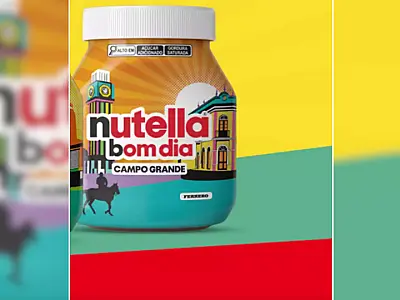 Campo Grande vira arte e estampa embalagem especial da Nutella