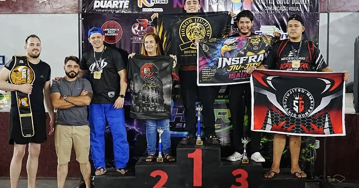 Honor conquista 1º lugar no jiu-jítsu em Corumbá